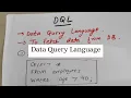 DQL - DATA QUERY LANGUAGE
