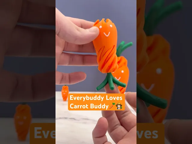 Cute Carrot Buddy Spiral Passthrough Fidget Toy video thumbnail