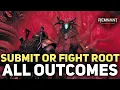 Submit To The Root or Fight The Statue - All Outcomes Rewards