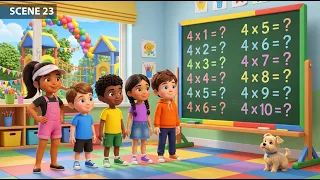 4 Times Table Song Funny Math Adventure for Kids Learn Multiplication Table of 4
