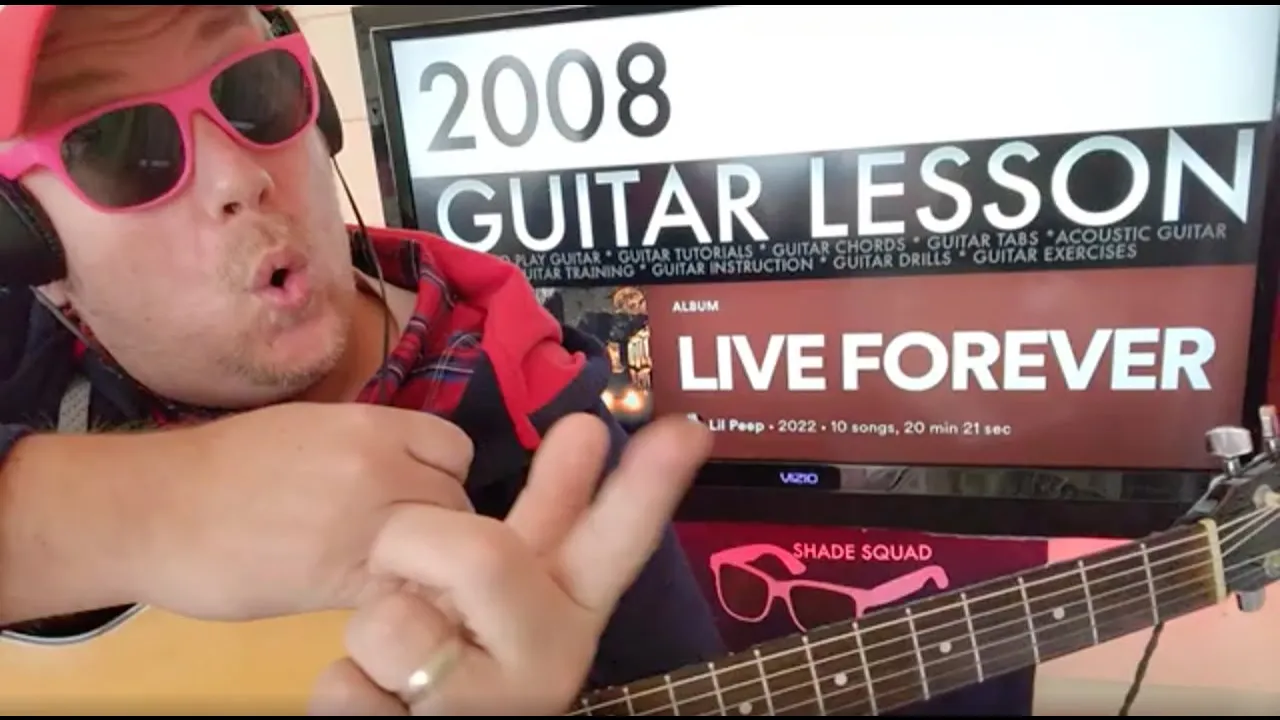 How To Play 2008 - Lil Peep Guitar Tutorial (Beginner Lesson!)