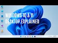 Windows 10 11 Desktop Explained Icons Shortcuts Taskbar Tutorial for Beginners