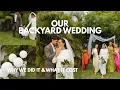 our backyard wedding why we did it what it cost