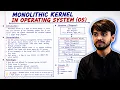 L-6 Monolithic Kernel in Operating System Full Explanation What is Monolithic Kernel