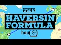 Calculate distance two places with Haversine formula in degrees Great circle distance