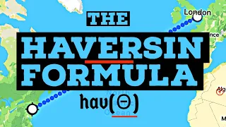 Calculate distance two places with Haversine formula in degrees Great circle distance