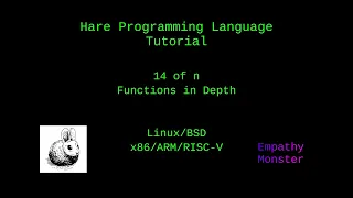 Hare Programming Tutorial 14 of n - Functions in depth