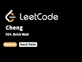 LeetCode 554 Brick Wall