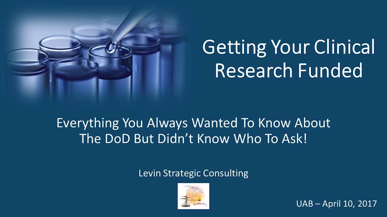 Getting Your Clinical Research Funded: Everything You Wanted to Know About the DoD