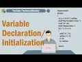 Variable Declaration and Initialization in C Language C Programming Lectures