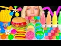 ASMR SOUR CANDY, WARHEADS CUBES, SOUR SPRAY, WAX CANDY, EARTH GUMMY, RAINBOW DESSERTS MUKBANG 먹방