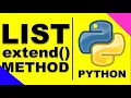 List extend Method Python Programming FREE tutorial in preparation for Algorithmic Trading