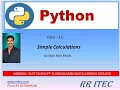 Python as Calculator