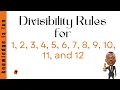 Easy Divisibility Rules for Numbers 1-12
