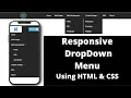 How To Make Responsive DropDown Menu Using HTML CSS With Source Code