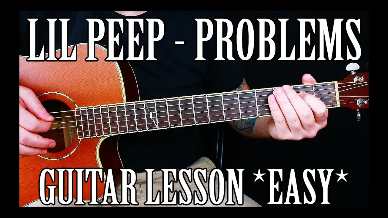 How to Play "Problems" by Lil Peep on Guitar *EASY*