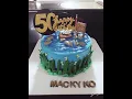 50th Fishing Birt ay Cake Money Cake