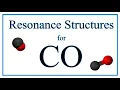 Resonance Structures for CO Carbon monoxide