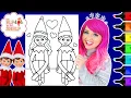Coloring Elf on the Shelf Elves Coloring Page Ohuhu Paint Markers
