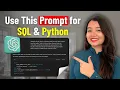How I Use ChatGPT to Write SQL Python without any Error Generative AI for Data Analyst