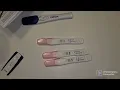 8dpo 9dpo Pregnancy test Are the blue faint lines positive