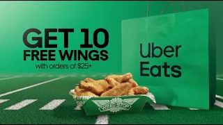 Uber Eats Get 10 Free Wings Commercial