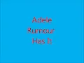 Adele - Rumour Has It with lyrics