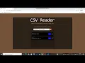 CSV File Reader Based On Nodejs Express and EJS