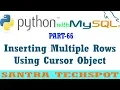 Insert multiple rows into the MySQL table Using Cursor Object in Python in Tamil