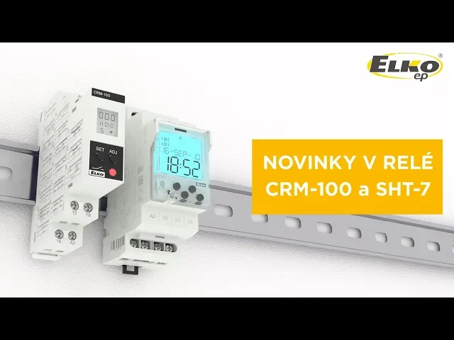 Реле за време, мултифункционално, 17x 0.1s…999h, LCD, 1c/o 8A, 24...240Vac/dc, 1DIN, Elko EP, ELKO EP, CRM-100
