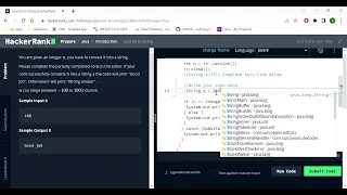 HackerRank Java - 10 Int to String