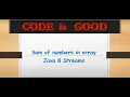 Calculate the sum of two numbers using Java 8 Streams API