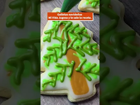 Galletas decoradas de arbolito de navidad