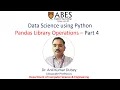 Pandas Library Operations Part Data Science using Python ABES Engineering College