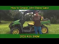 How to Grease John Deere Gator 2020 XUV 590M Grease Point Locations Supplies Needed Instructions