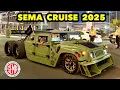 🔥 SEMA CRUISE 2025 | EPIC Lineup of Custom Cars \u0026 Trucks Roll Out from Las Vegas Convention Center4K