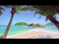 Tropical Beach with Waves crashing on Sandy Shore | White Noise for Meditation & Sleep | 4K UHD