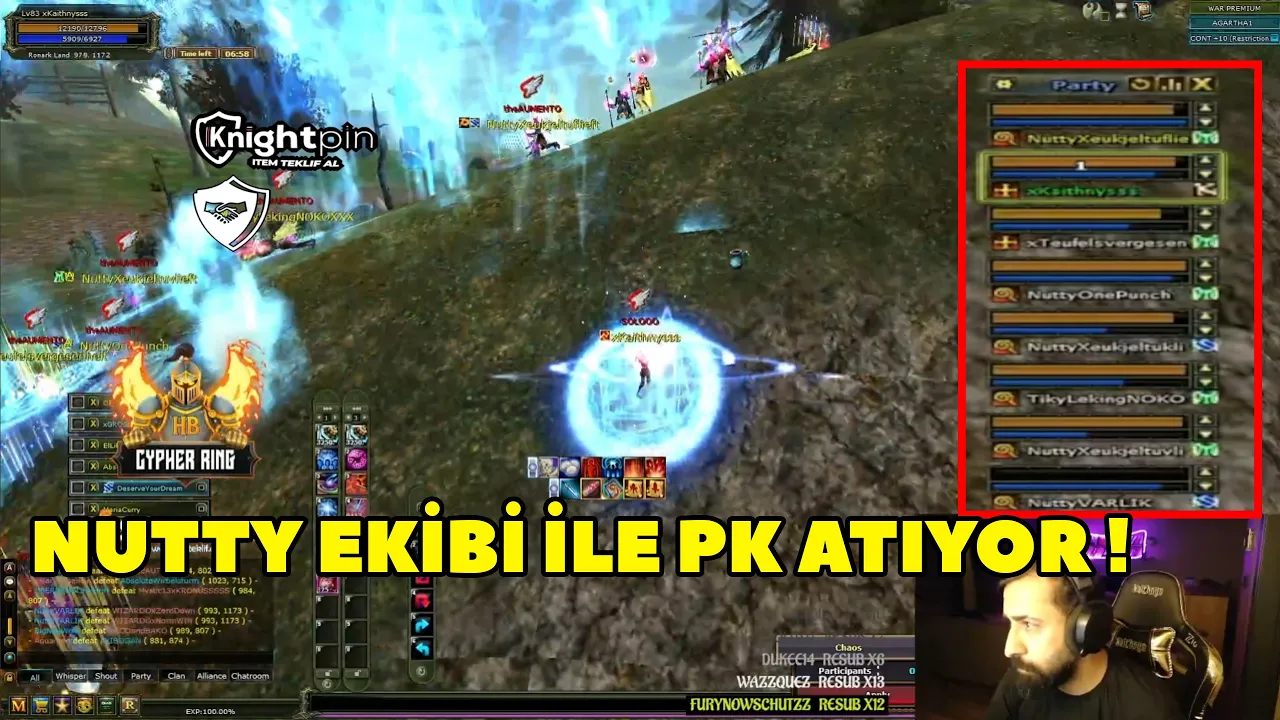 Kaithnys - (Agartha) Serverinde Nutty Mage Ekibi ile PK Atıyor ! Knight Online