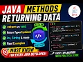 216 Methods returning data in Java - return void keywords and return type Selenium Java 2026
