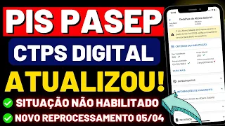 PIS PASEP Nova Atualização Da CTPS DIGITAL!  Situação Não Habilitado