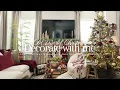 Lagu Christmas Decorate With Me 2025 | Living Room Styling Ideas | Deep red/burgundy Christmas