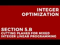 Integer Optimization - Cutting planes for mixed integer linear programming