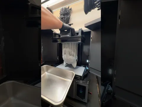 3D Sculpted Cat Mask Printed on the Jupiter 2 Resin 3D Printer by @ElegooOfficial