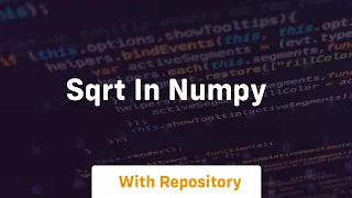 sqrt in numpy