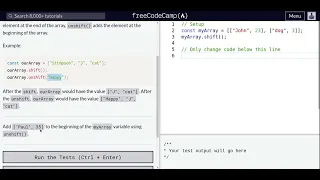 Lesson 47 Basic JavaScript Manipulate Arrays With unshift