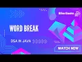 Word Break Problem in Java Dynamic Programming Explained with Code Comments Leetcode 139