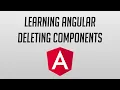 How to delete a Component in Angular
