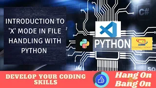 V43 - Introduction to x mode in Python
