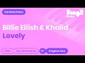 Download Lagu Billie Eilish, Khalid - Lovely (Piano Karaoke)