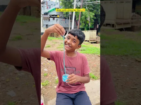 Kids with slime be like😂🔥| Indian family😂|| #shorts #indian #relatable #bachpan #funny #comedy